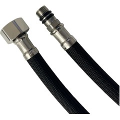Flexibilní připojovací hadice stojánkové baterie M10x3/8" - černá  - 60 cm - 2ks