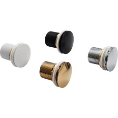 Vanová výpusť - click-clack s přepadem - 6/4 " - černá matná