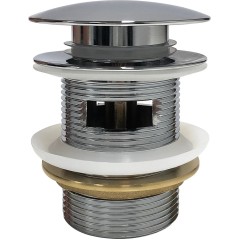 Vanová výpusť - click-clack s přepadem - 6/4 " - chrom