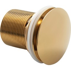 Vanová výpusť - click-clack s přepadem - 6/4 " - zlatá lesklá