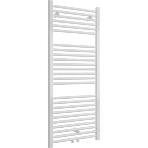 Koupelnový radiátor Lincoln - středové připojení 50mm/boční - 366W - bílá lesklá - 1200x500 mm