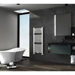 Koupelnový radiátor Lincoln - středové připojení 50mm/boční - 366W - bílá lesklá - 1200x500 mm