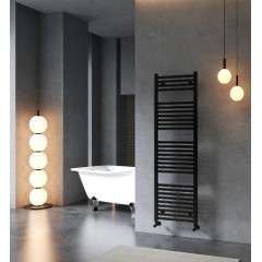 Koupelnový radiátor Donovan - boční připojení - 477W - černá matná - 1600x500 mm