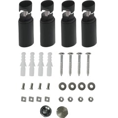 Koupelnový radiátor Donovan - boční připojení - 477W - černá matná - 1600x500 mm