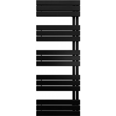 Koupelnový radiátor Theo - L/P - asymetrické připojení 50mm - 812W - černá matná - 1600x500 mm