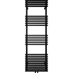 Koupelnový radiátor Luigi - středové připojení 50mm/boční - 713W - černá matná - 1600x500 mm