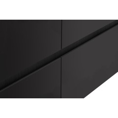 Koupelnová skříňka pod umyvadlo Carole - černá matná - 119x48x45 cm