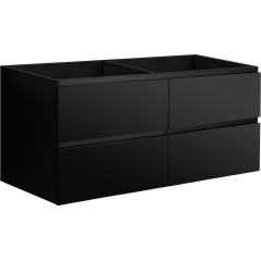 Koupelnová skříňka pod umyvadlo Carole - černá matná - 119x48x45 cm