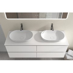 Deska pod umyvadlo Navira Slim - bílá matná - 120x1,8x46 cm