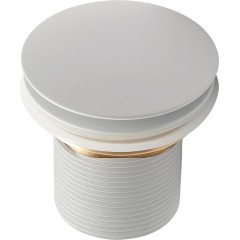 Vanová výpusť - click-clack s přepadem - 6/4 " - bílá matná
