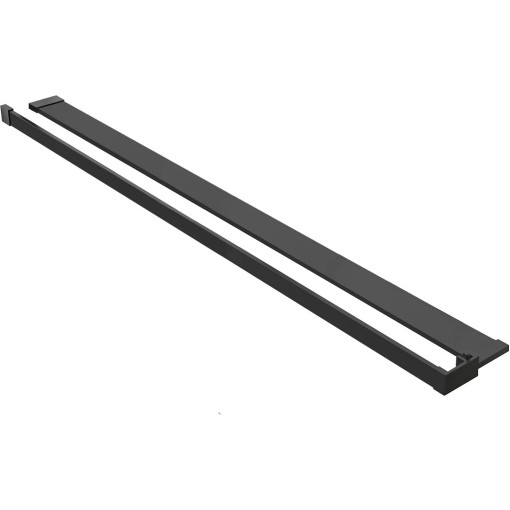 Polička/držák na ručníky pro sprchovou zástěnu - 8-10 mm - 30 až 160 cm - černá matná