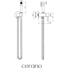 Bidetová podomítková baterie Tiziana - černá matná