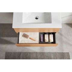 Koupelnová skříňka Carole + keramické umyvadlo Todo - dub medový - 61x50x46,5 cm