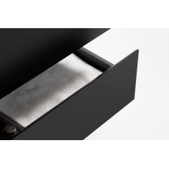 Koupelnová skříňka Carole + deska pod umyvadlo Navira Slim - 18 mm - černá matná - 120x49,8x46 cm