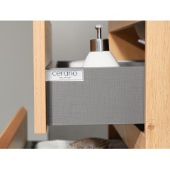 Koupelnová skříňka Carole + deska pod umyvadlo Navira Slim - 18 mm - dub medový - 60x49,8x46 cm