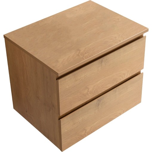 Koupelnová skříňka Carole + deska pod umyvadlo Navira Slim - 18 mm - dub medový - 60x49,8x46 cm