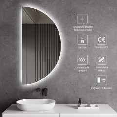 Koupelnové LED zrcadlo Mare - 50x100 cm