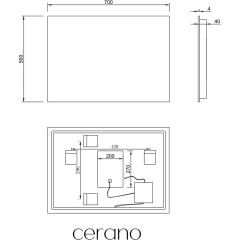 Koupelnové LED zrcadlo Fiore - 50x70 cm