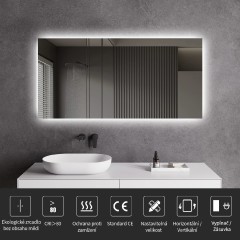 Koupelnové LED zrcadlo Fiore - 50x70 cm