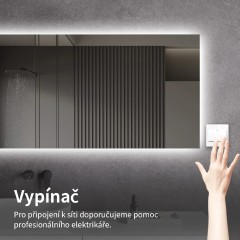 Koupelnové LED zrcadlo Fiore - 50x70 cm