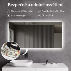 Koupelnové LED zrcadlo Fiore - 50x70 cm