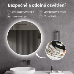 Koupelnové LED zrcadlo Libro - Ø 80 cm