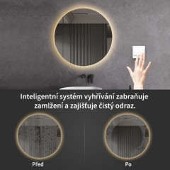 Koupelnové LED zrcadlo Nome - Ø 80 cm