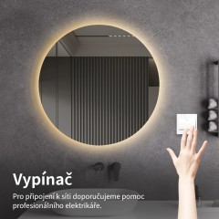 Koupelnové LED zrcadlo Nome - Ø 60 cm