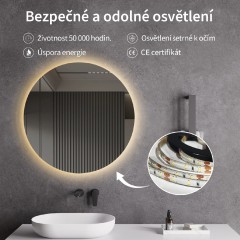 Koupelnové LED zrcadlo Nome - Ø 60 cm