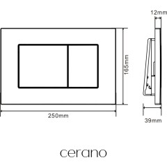 Ovladací tlačítko WC modulů Lite/Classic - ABS - chrom