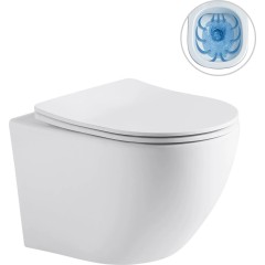 Kompletní podomítkový WC set Lite/Verde - bílá lesklá - WC tlačítko Classic, chrom - k zazdění - 49x36 cm