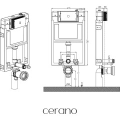 Kompletní podomítkový WC set Lite/Verde - černá lesklá - WC tlačítko Slim, chrom - k zazdění - 49x36 cm