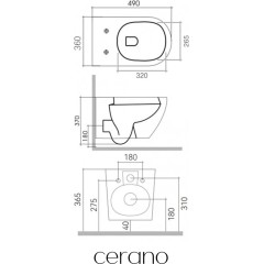 Kompletní podomítkový WC set Lite/Verde - černá lesklá - WC tlačítko Slim, chrom - k zazdění - 49x36 cm
