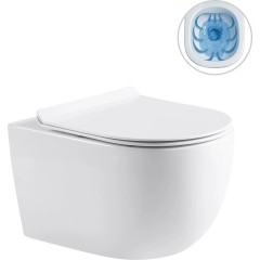 Kompletní podomítkový WC set Lite/Felci - bílá lesklá - WC tlačítko Classic, chrom - k zazdění - 52,5x36 cm
