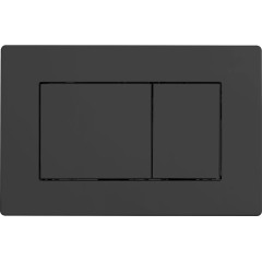 Kompletní podomítkový WC set Lite/Norbi - bílá lesklá - WC tlačítko Classic, černé matné - k zazdění - 48,5x36,5 cm