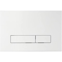 Kompletní podomítkový WC set Lite/Norbi - bílá lesklá - WC tlačítko Slim, bílé - k zazdění - 48,5x36,5 cm
