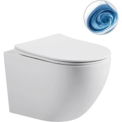 Kompletní podomítkový WC set Lite/Cesso - bílá matná - WC tlačítko Slim, bílé - předstěnová instalace/sádrokarton - 49x36 cm