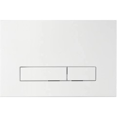 Kompletní podomítkový WC set Lite/Cesso - bílá matná - WC tlačítko Slim, bílé - předstěnová instalace/sádrokarton - 49x36 cm