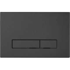 Kompletní podomítkový WC set Lite/Cesso - černá matná - WC tlačítko Slim, černé matné - k zazdění - 49x36 cm