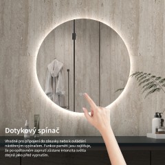 Koupelnové LED zrcadlo Verido - Ø 60 cm