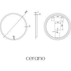 Koupelnové LED zrcadlo Aureo - Ø 50 cm