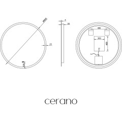Koupelnové LED zrcadlo Aureo - Ø 90 cm