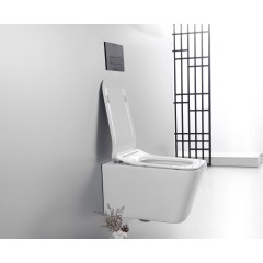 WC závěsné Forte, Rimless + Slim/UF sedátko - bílá lesklá - 51x36 cm