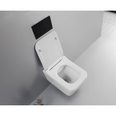 WC závěsné Forte, Rimless + Slim/UF sedátko - bílá lesklá - 51x36 cm