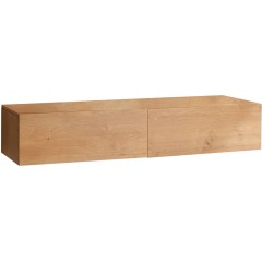 Koupelnová skříňka pod nástěnné umyvadlo/doplňková Noira - dub medový - 120x28x43 cm