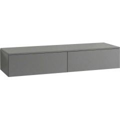 Koupelnová skříňka pro umyvadla na desku Noira - šedá matná - 120x28x48 cm