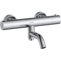 Vanová nástěnná baterie Selma - termostatická - otočný výtok - chrom