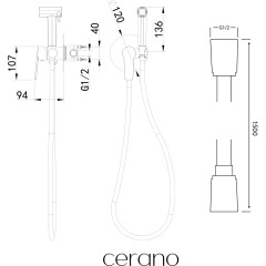 Bidetová podomítková baterie Salora - černá matná