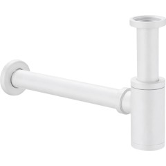 Sifon umyvadlový - 5/4" - mosaz - DN32/250 mm - bílá matná