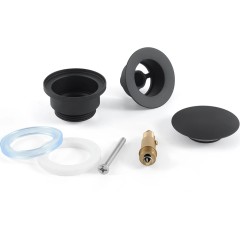 Umyvadlová výpusť - 5/4“ click-clack - univerzální - černá matná